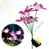 4Pcs LED Blooming Lily Solar Flowers Solar Powered Outdoor Flower Lights Multi-Color Flower Lantern for Outdoor Lawn Decoration