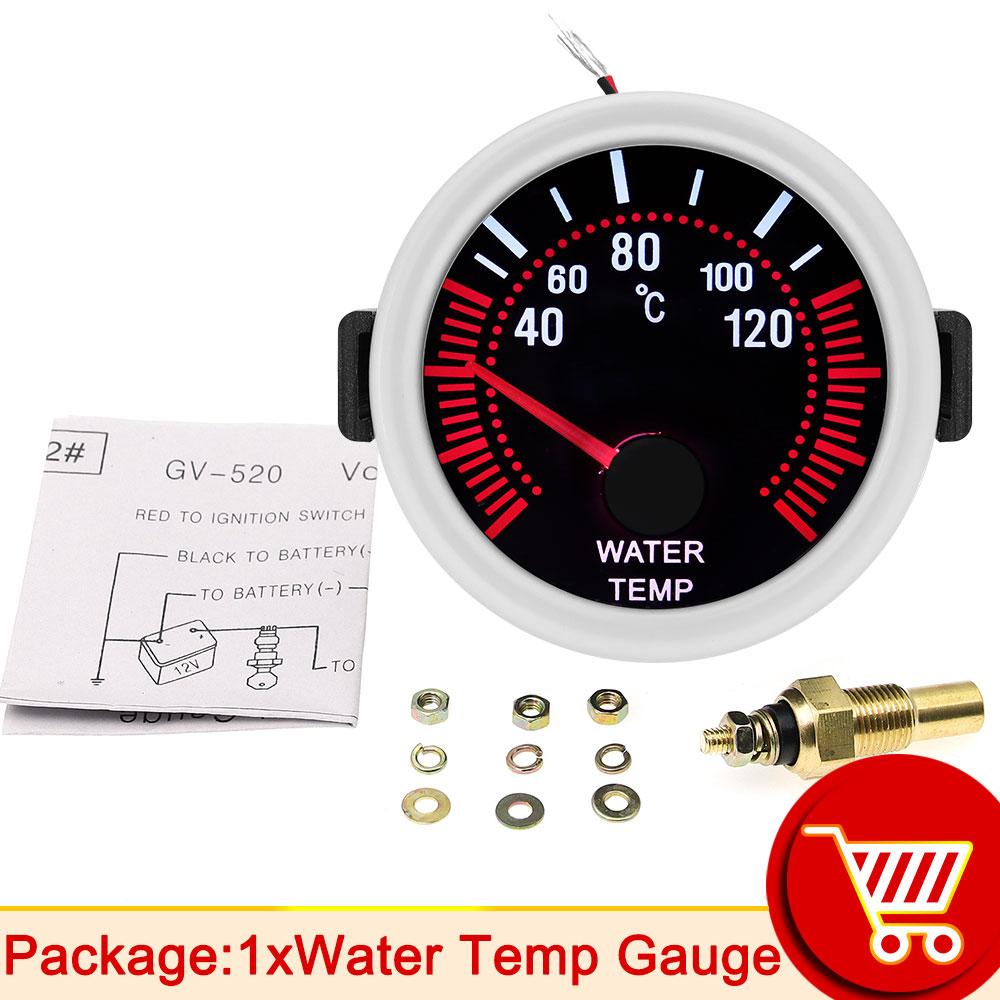 AD 52mm Turbo Boost Gauge -1-2 Bar Car Smoke Len Pointer Kit 1-30 PSI Water Temp Oil Pressure Gauge Tachometer Universal