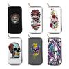 Skull long zipper wallet, card bag, clutch bag, wallet.