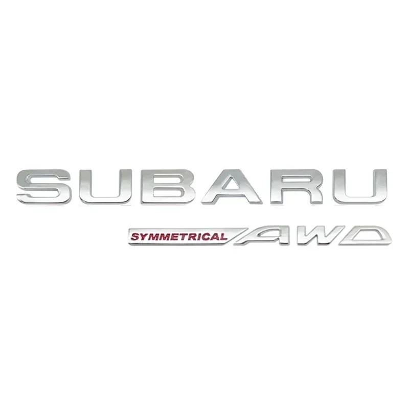 2025 for Subaru BRZ SYMMETRICAL AWD Car Rear Trunk Metal Emblem Stickers Auto Body Badge Tribeca XV STI Forester Impreza Outback X666