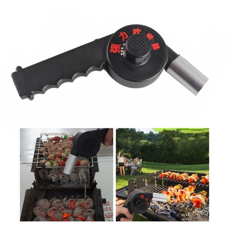 Small Electric BBQ Blower Fan with Variable Speed Controllers Barbecue Cooking Fan Air Blower for Camping