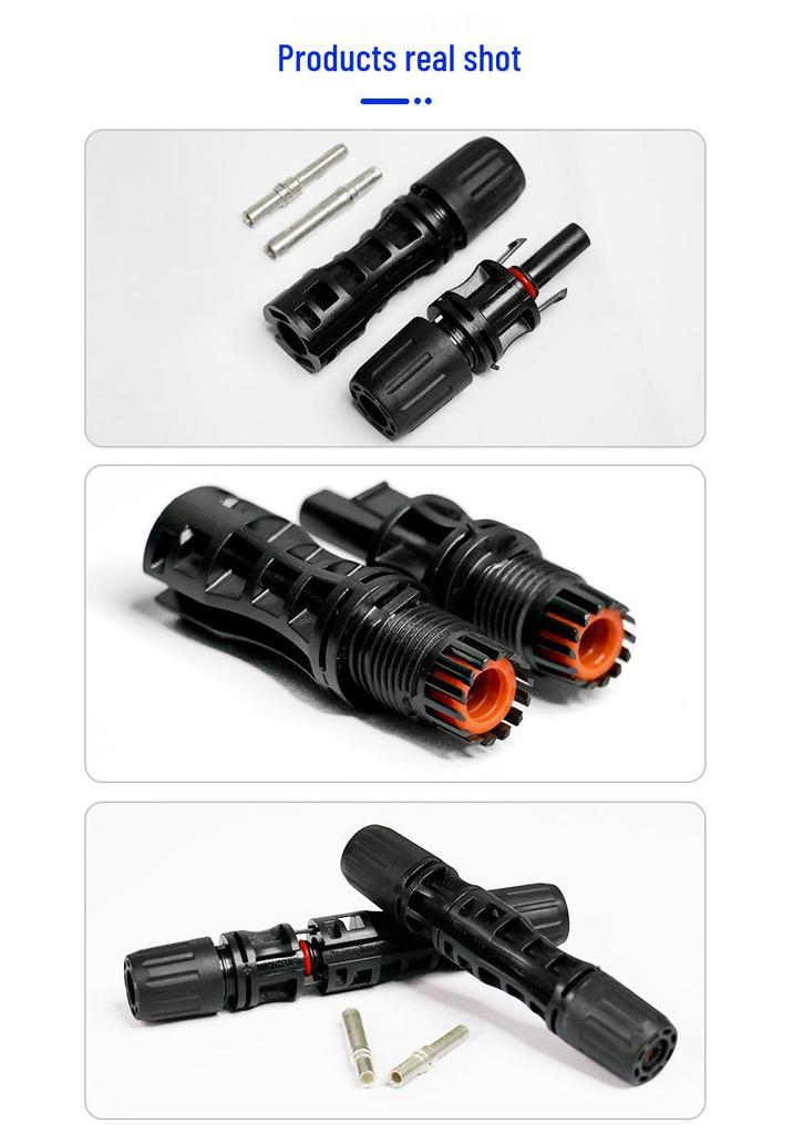 MC4 Solar Panel Connector Kit for Male and Female Plugs – Photovoltaic Cable Voltage Resistance