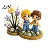 Handmade Zodiac Flower 12 Signs Bead Craft Kit DIY Beaded Garden 3D Astrology Kit with Pre-Sorted Beads Tools Project for Beginners Adults Teens