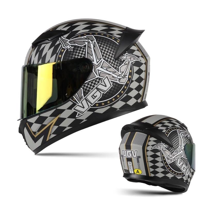 Full face motorcycle helmet suitable for both men and women - dual sunshades, safe and reliable, high-quality materials, multipl