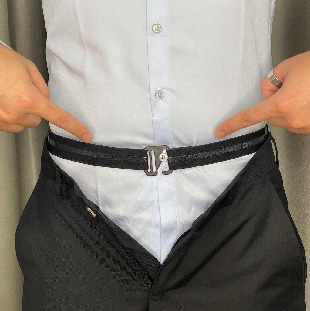 Black Seamless Super Stretch Unisex Belt – No Holes, Versatile for Jeans, Fashion-Forward Style