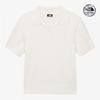 Women S Cable Short Sleeve Polo Sweater Ivory nt7aS30a