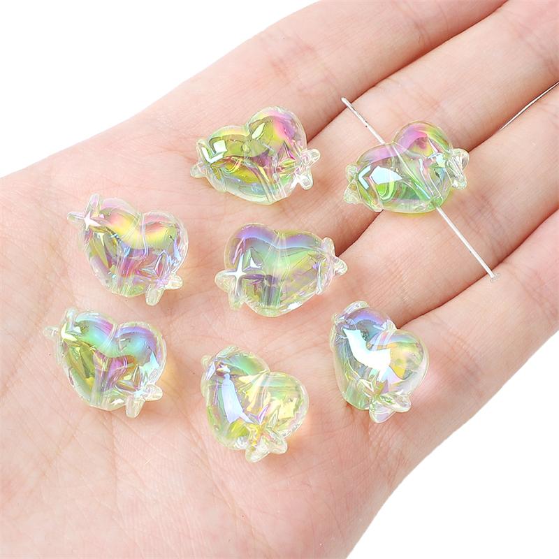 5/10 bucăți margele acrilice, mărgele de dragoste cu stea colorate pentru bricolaj, colier, brățară, cercei, bijuterii