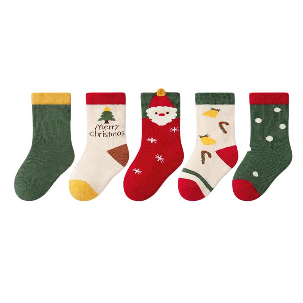 Kinderweihnachtssocken, Wadenhohe Socken, Und Winterrote Socken, Studenten-Cartoon-Weihnachtsgeschenke