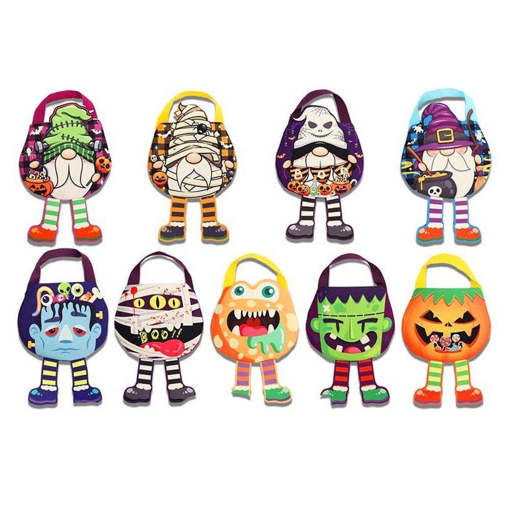 

Многоразовая сумка для конфет на Хэллоуин, хэллоуин, гадость или жизнь, нетканые сумки-шопперы, сумка с рисунком тыквы для детей