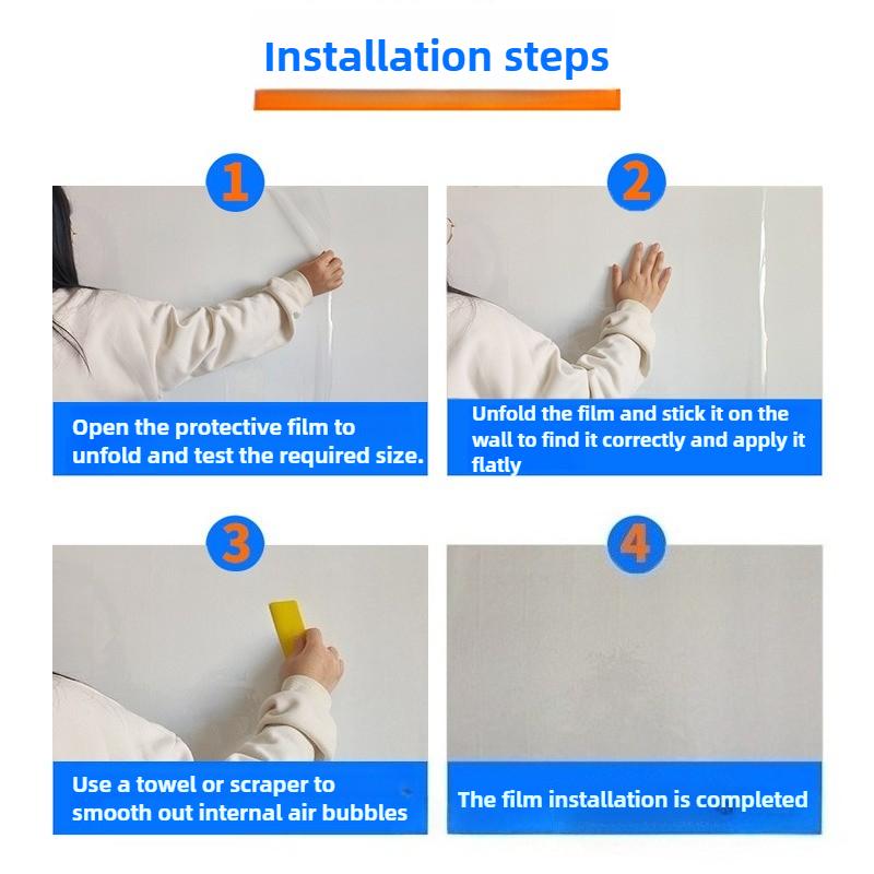 Wall Protective Film Scratch-resistant Anti-dirty Does Not Hurt The Wall Home Transparent Electrostatic Wall Protection Sticker