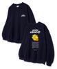 UNION GARMENTS Two Flower Terry Sweatshirt Navy
