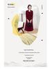 Elegant Winter Plus-Size Mid-Length Faux Two-Piece Dress for Mother-in-Law's Wedding Banquet 2025