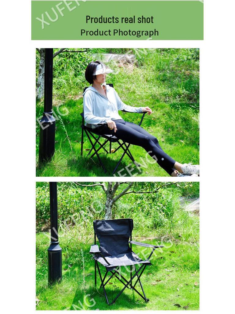 Ultralight Portable Folding Chair with Backrest for Camping, Fishing & Picnics