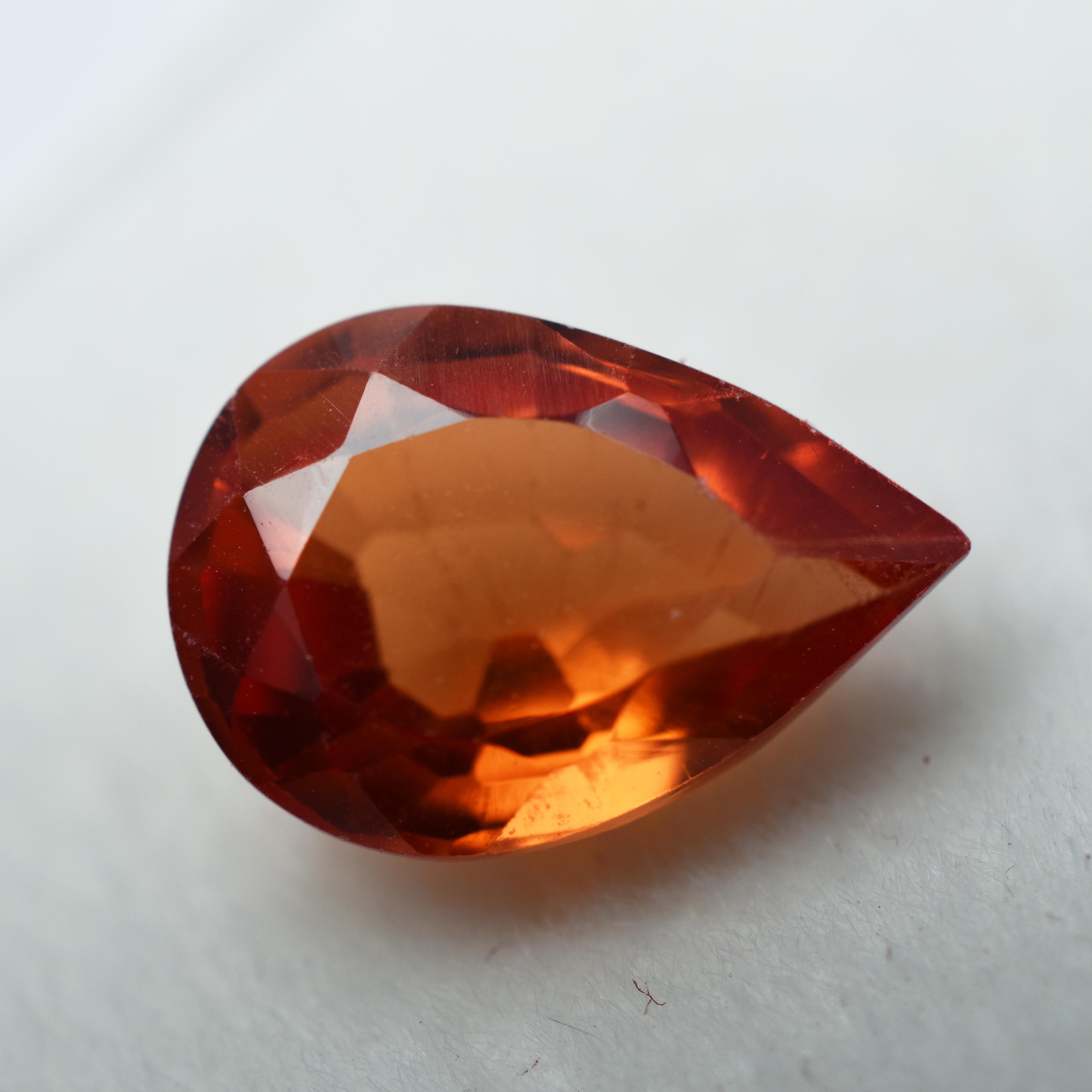 

10.25 Ct Natural Loose Gemstone Orange Premium Quality Sapphire Pear CERTIFIED 15.4 mm Approx помаранчевий
