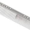 2pcs Professional Stainless Steel Haircut Comb Aluminum Wide and Fine Teeth Salon Hairdressing Comb Durable Material 20cm Length