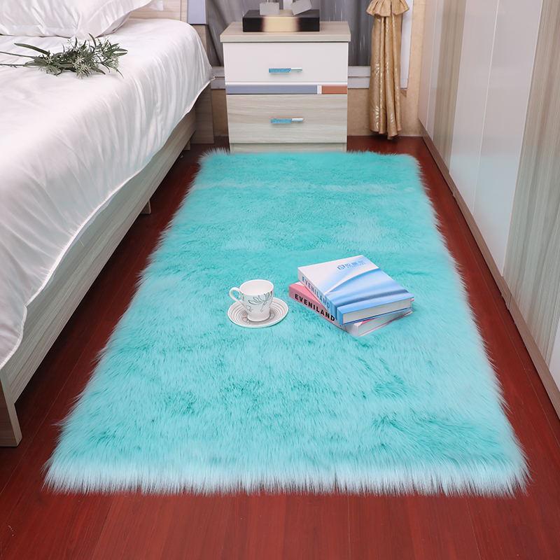European Style Faux Wool Long Pile Carpet - Full Coverage for Living Room or Bay Window