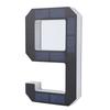 LED House Number 9 Solar Powered Auto Light Sensing Water Proof Backlit Illuminated Address Number for Home Store