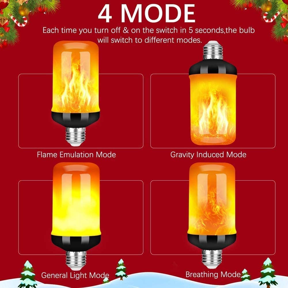 One flame lamp Christmas light cross border flame four modes