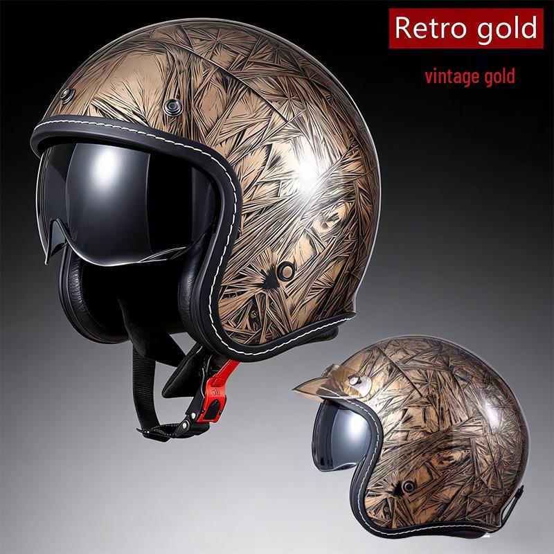Retro Eagle Head Three-Quarter Motorcycle Helmet