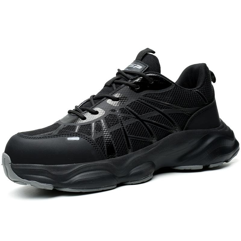 Konstruktion Leichte Sicherheitsschuhe Kunststoffkappe Sneaker Stiefel Herren Sommer Atmungsaktive Arbeitsschuhe Industrielle Sicherheit Tennisschuhe