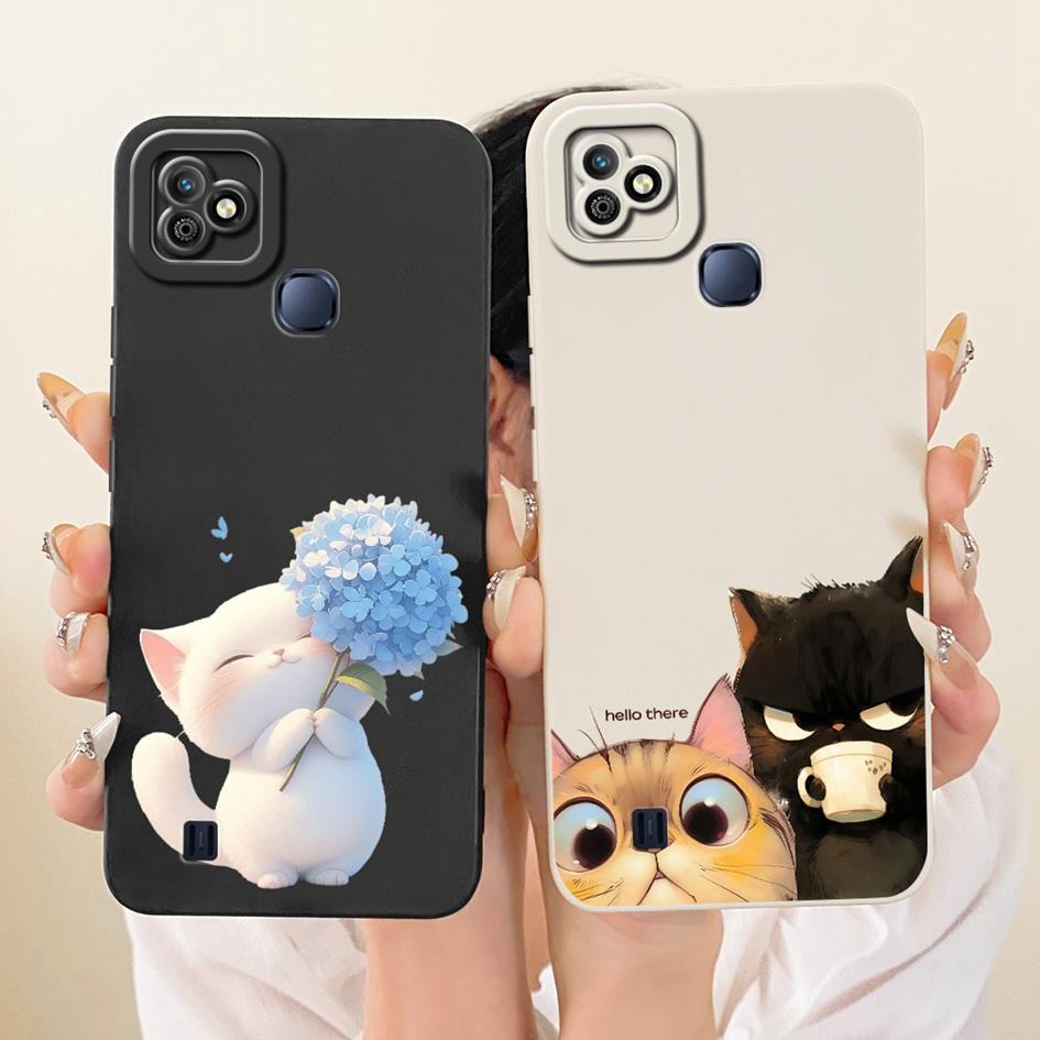 6.1" Case For Infinix Smart HD 2021 Cover Popular Flower Soft Liquid Silicone Phone Covers For Infinix SmartHD 2021 X612B Bumper