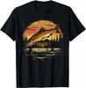 Outdoor-Inspired Trout Tee - Fishing In The Sunset T Shirt Graphic T Shirts Men Clothing Tops Camisas Streetwear Ropa Hombre