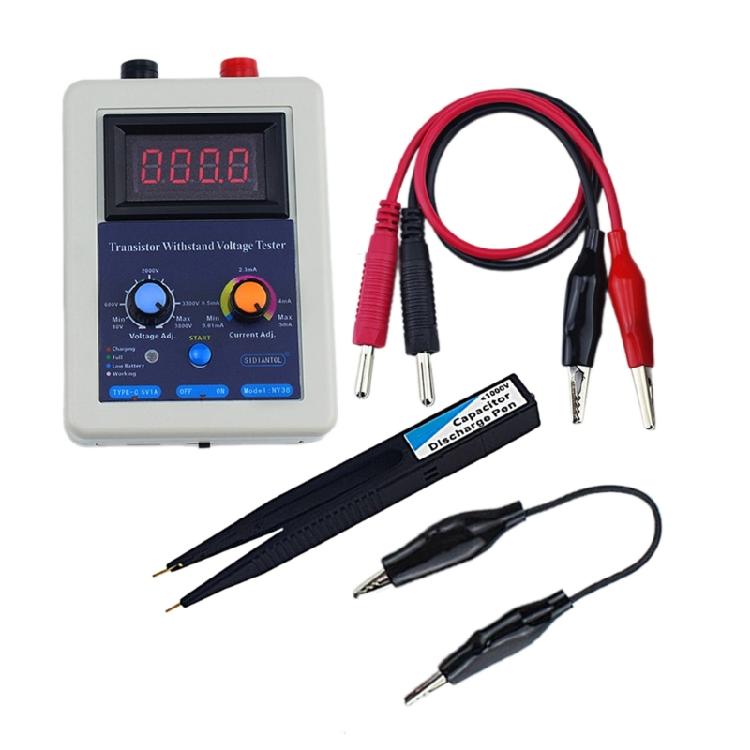 1 Set IGBT Testing Meter 0-3800V Adjustable Current & Voltage Tester with Clip Testing Cable for MOS/LED/MOVs Testing