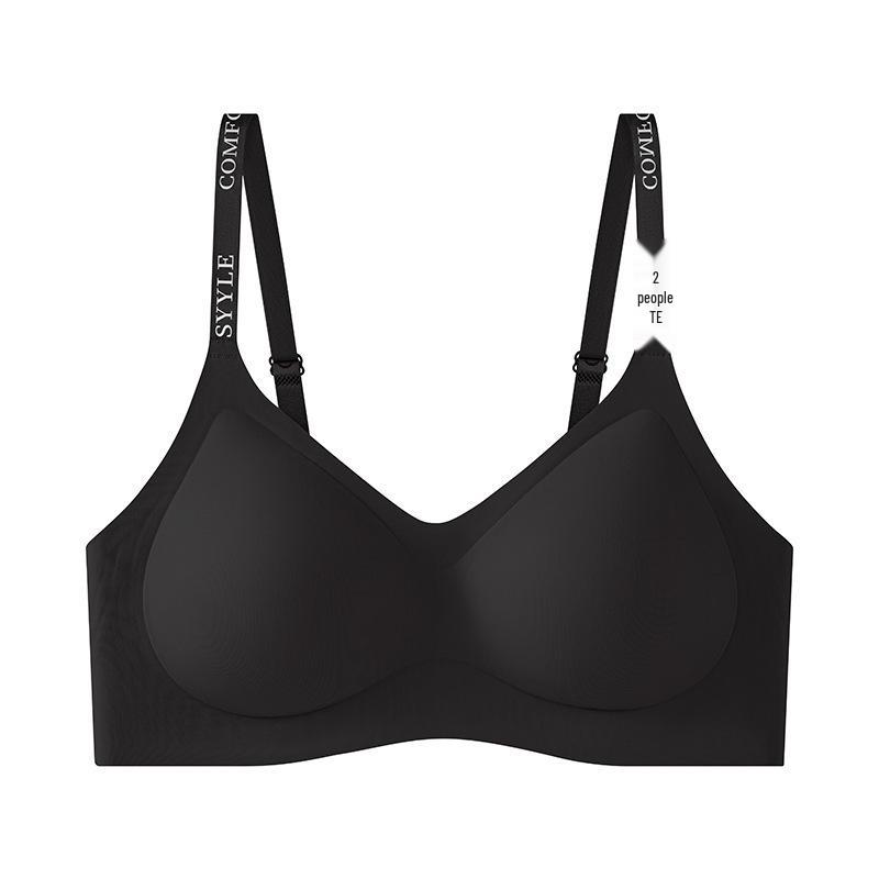 Anti-Gravity Seamless Wire-Free Support Bra with Fixed Cups & Letter Straps