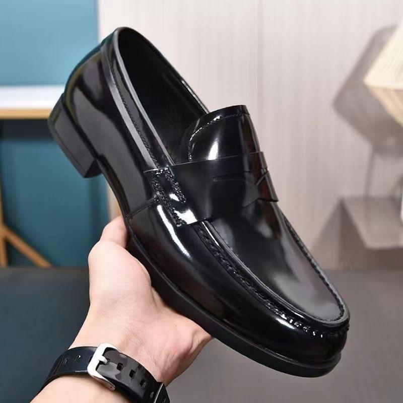 

Men s shoes new spring leather loafers men s business casual leather shoes one pedal lazy Doudou tide shoes 38