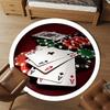 1pc Poker Chips Cards Round Chair mat office Area Rug - Non-Slip, Floor Mat for Office, Bedroom, and Indoor Decor p127217