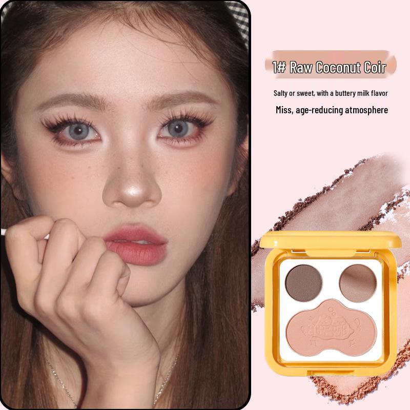 XIXI Matte Nude Eyeshadow & Blush Palette - Versatile, Low Saturation, Sweet & Cool Tones for Students, Everyday Wear