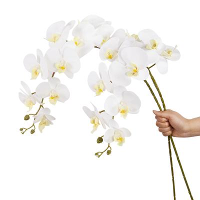 9 hlav 100 cm umělé motýlí orchidejové květiny skutečný dotek můra orchidej umělá květina pro svatební festival párty domácí dekorace