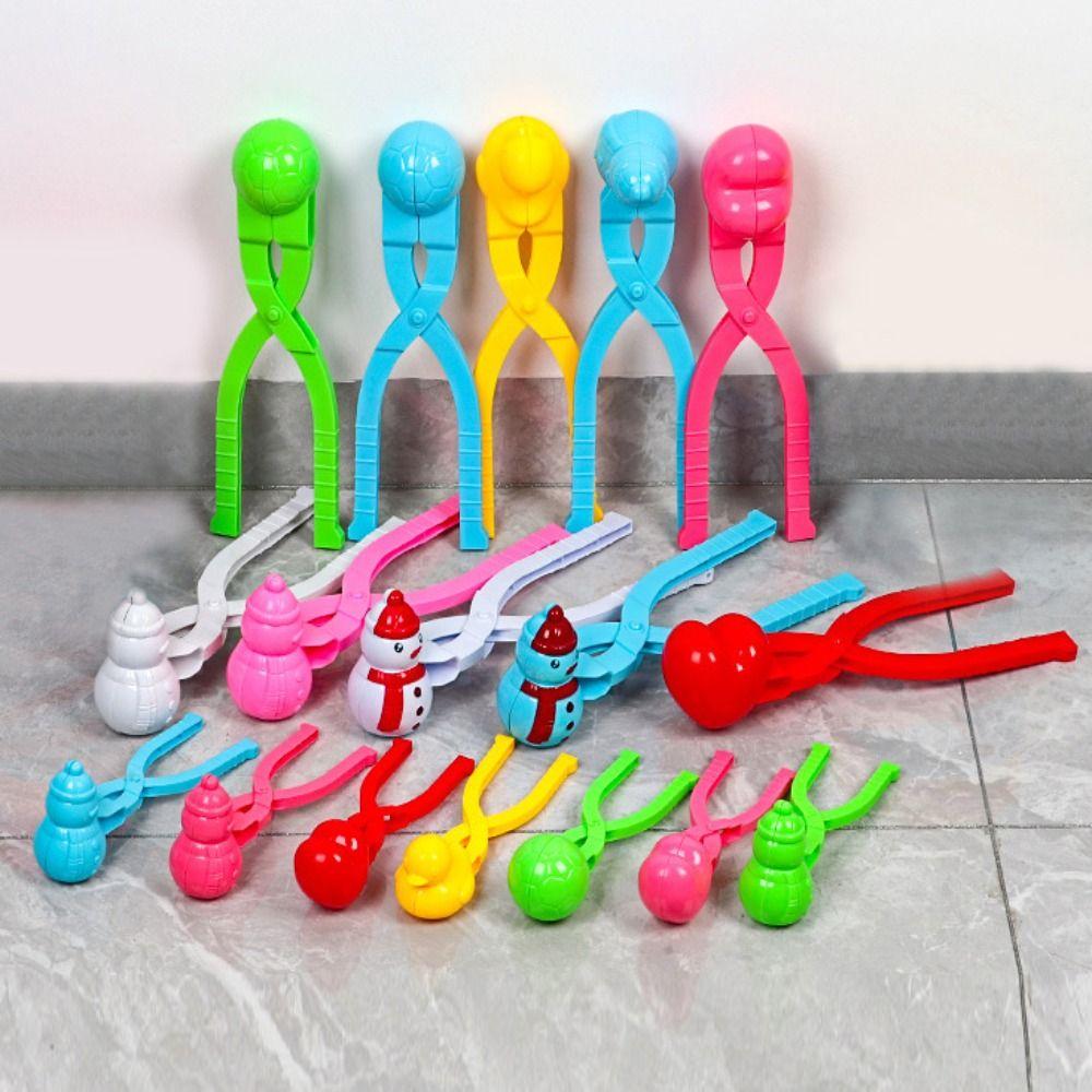 Outdoor Heart Snowflake Duck Shape Clip Tongs Multistyles Sand Snow Ball Mold Toys for Kids Adult