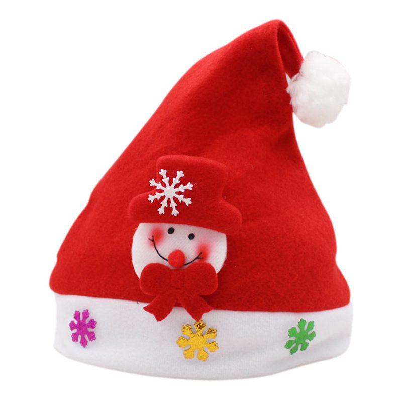 

Kids Light Led Adult Christmas Hat Santa Claus Snowman Reindeer Cap Gifts Xmas Kids NO LED Snowman
