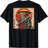 Japanese Woodblock Art_ Samurai Frog Japanese Kanji On Back T-Shirt