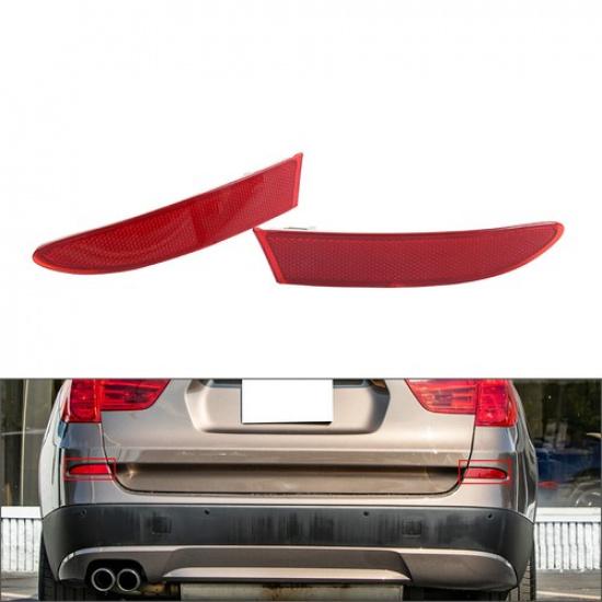 2pcs Rear Bumper Reflector Red Lens 63147217315 For BMW X3 2011-2017