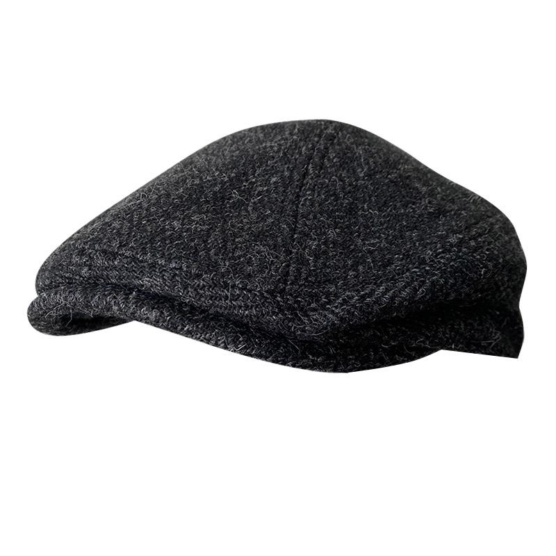 

Pure Wool Men s Berets Winter High Quality Wool Newsboy Hats Herringbone Octagon Cap Dark Gray Men Women Gatsby Flat Hat BLM385 M 56-58CM темно серый