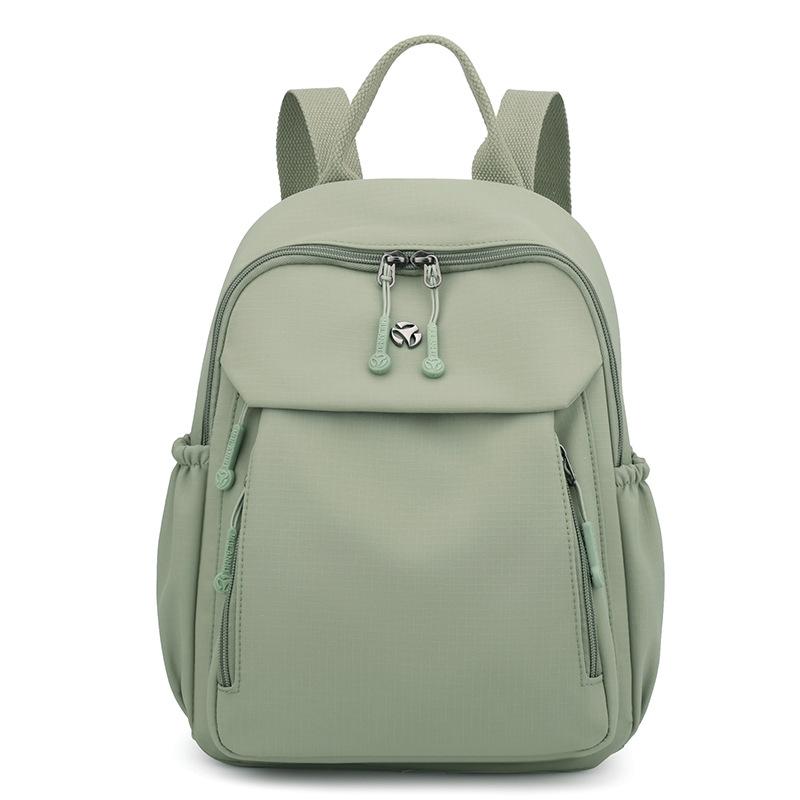 

Женский однотонный рюкзак, легкий, многокарманный, нейлоновый рюкзак, студенческая дорожная сумка зелёный