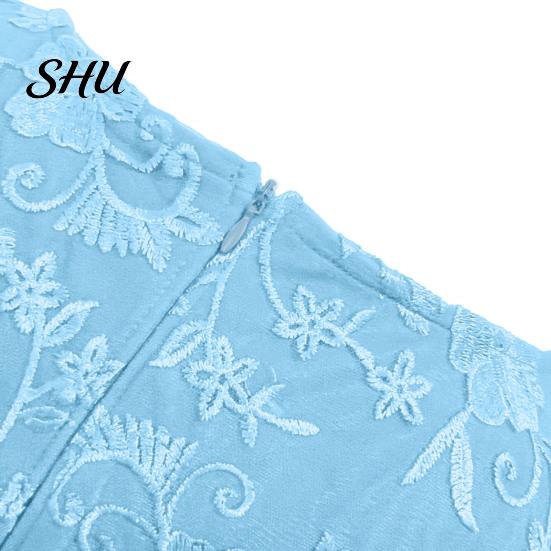 Abito con Maniche a Metà Donna Taglie Forti Ballo Scollo Tondo Manica a Metà Ricamo Pizzo Scollo Rotondo Patchwork Floreale Finto Due Pezzi Festa di Matrimonio Grande