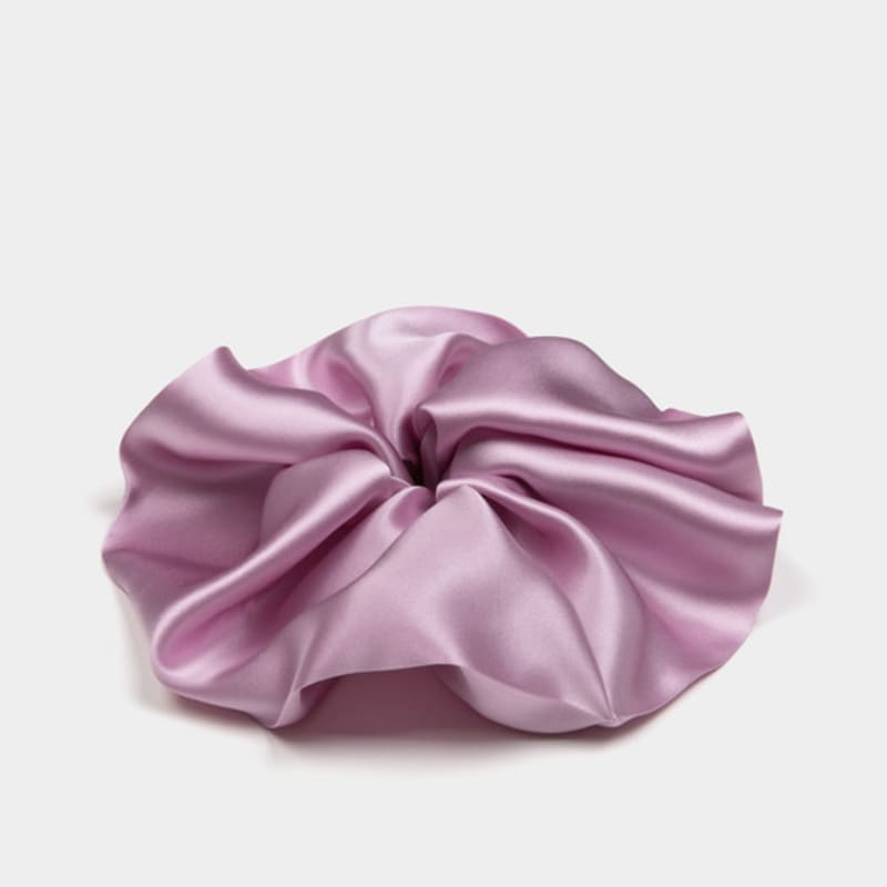 AVVINA PELLE Silk Scrunchie (L) - Lavender