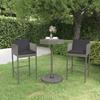VidaXL 3-Piece Garden Bar Set with Cushions Outdoor Furniture Patio Table and Chairs Garden Lounge Terrace 3094773