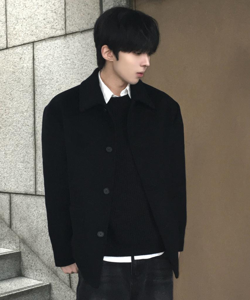 Mindbridge [On] Do Good_Cashmere Semi-Overfit Half Coat - 3 Colors