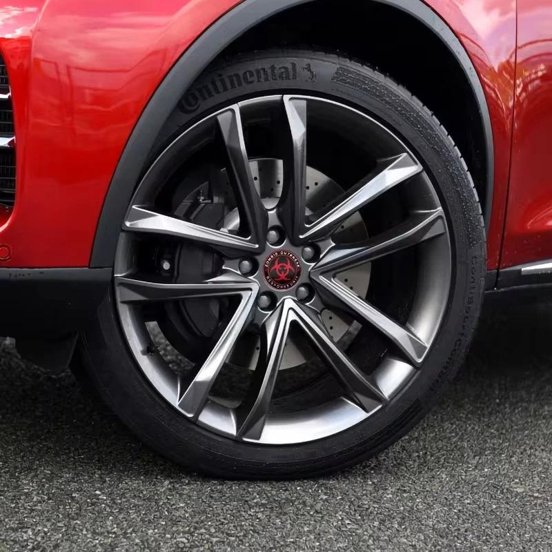 4pcs 56mm 60mm For Zombie Outbreak Emblem Car Wheel Center Cover Sticker Universal Rim Hub Caps