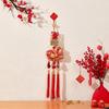Embroidery New Year Blessing Pendant Red Koi Fish Lucky Hanging Ornaments With Tassels Lucky Bag Spring Festival Wind Chimes