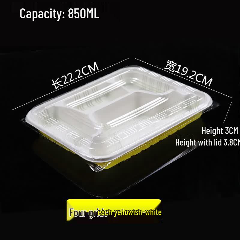 Wutuo Food-Grade PP Four-Compartment Disposable Lunch Boxes