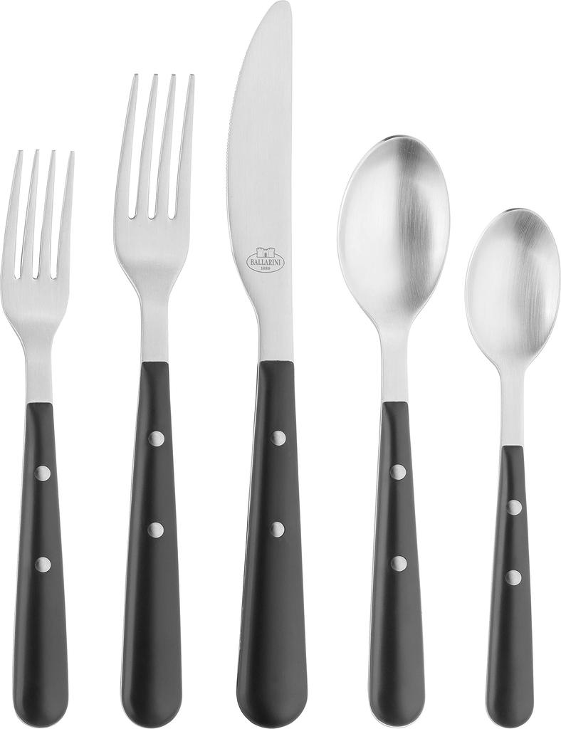Ballarini Avola Flatware Cutlery Japanese 20-Piece Set, Black, 01220-320 (Official Product)