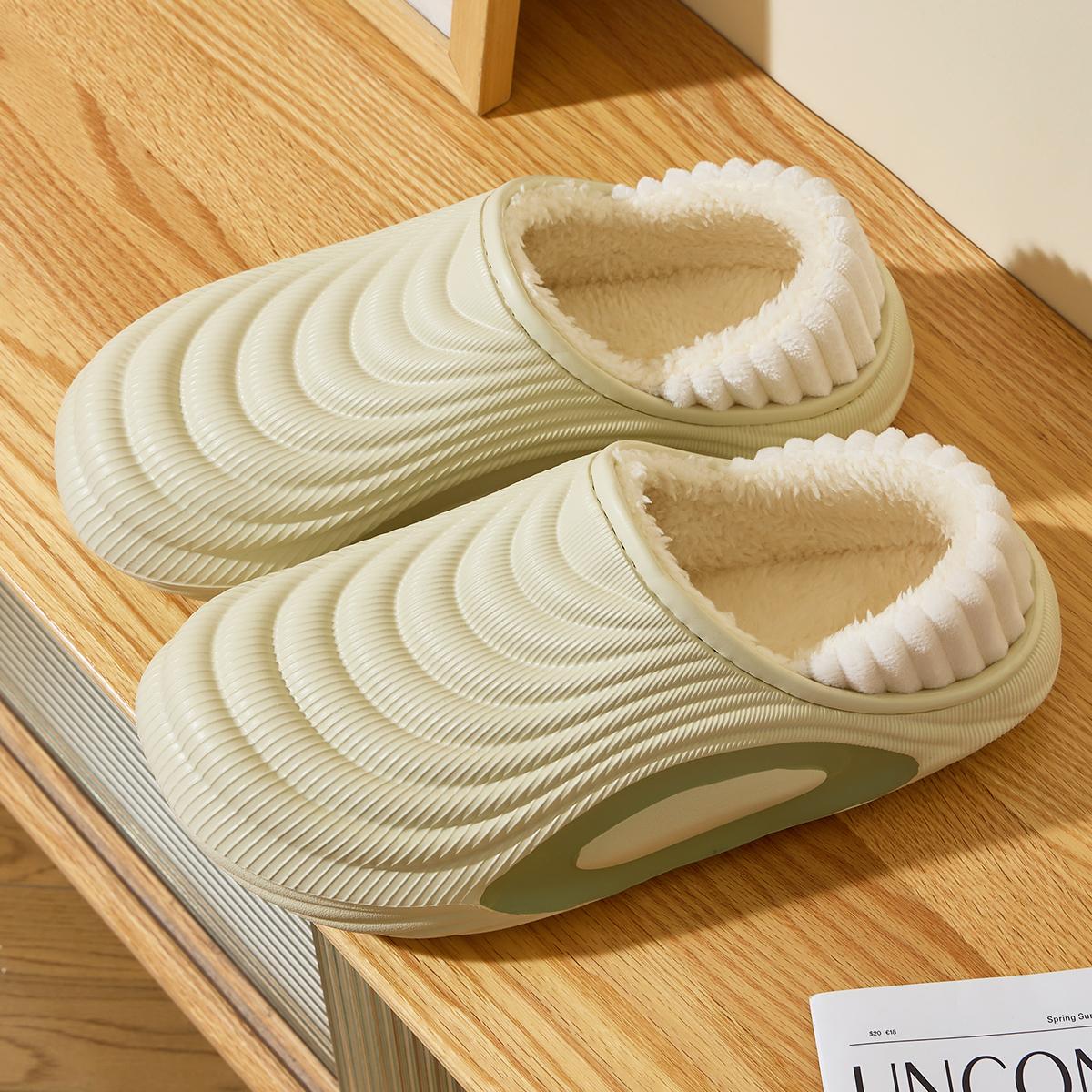 

Платформенные женские хлопковые тапочки Плюшевые Теплые Толстая подошва Шлепанцы Дышащие Мягкие Нескользящие Тапочки Домашние Уличные Мужские Хлопковые Тапочки 44-45