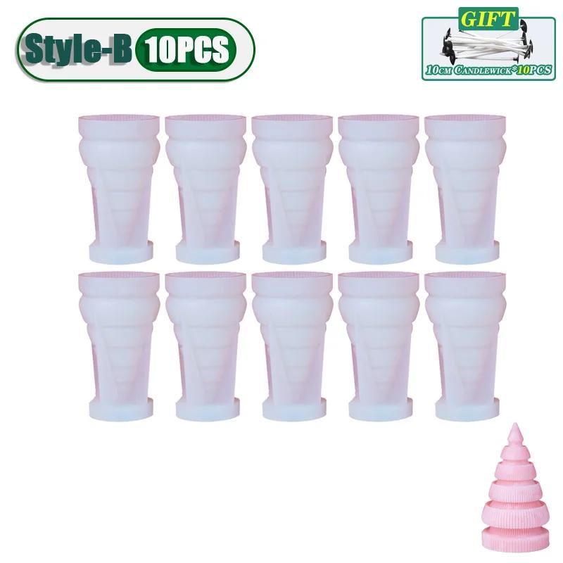 1-20PCS Christmas Tree Silicone Candle Mold Diy Plaster Aromatherapy Candle Mold Handmade Soap Mold Christmas Decoration