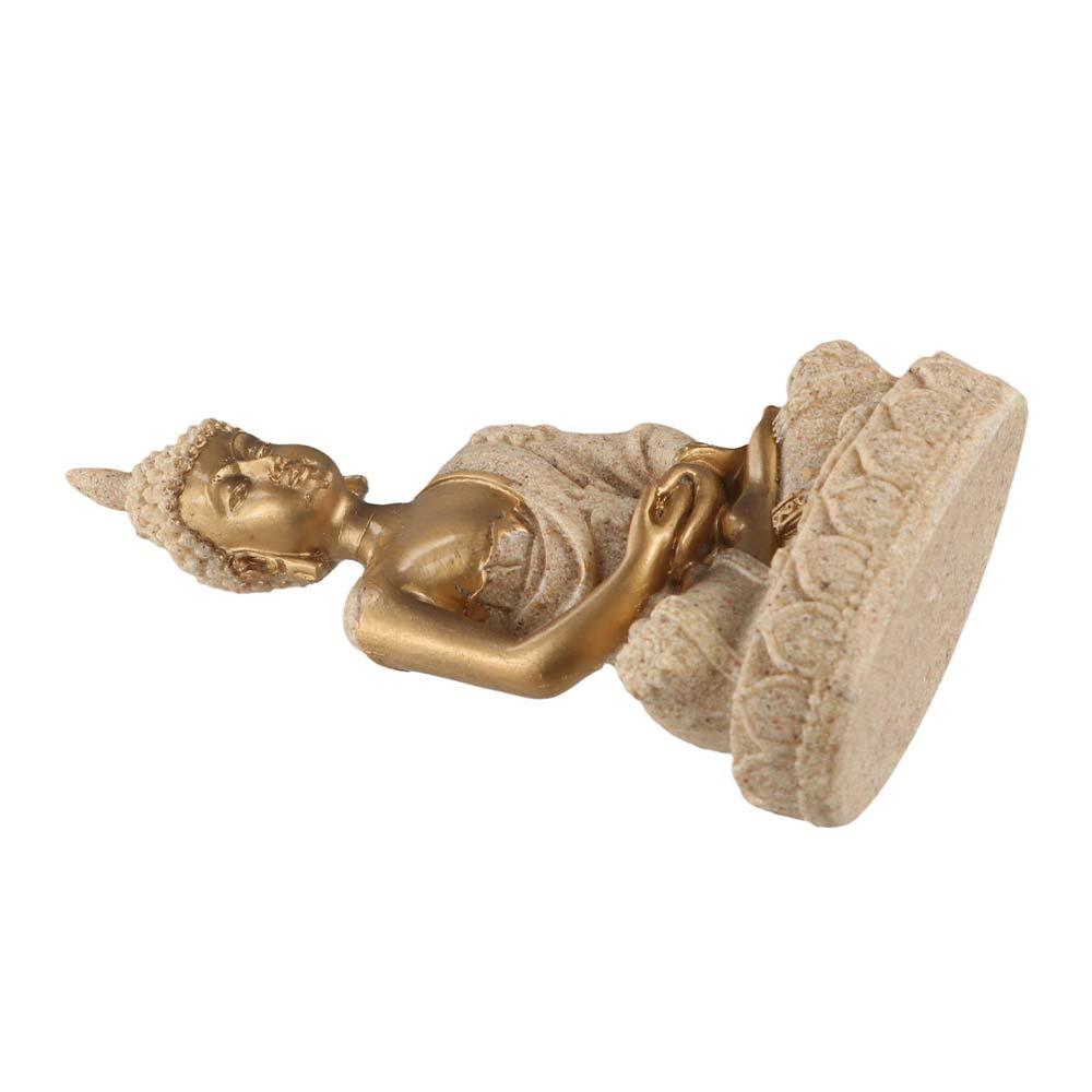 Sitting Meditation Buddhist Figurine Ornament Buddha Statue Zen Ornament  Restaurant