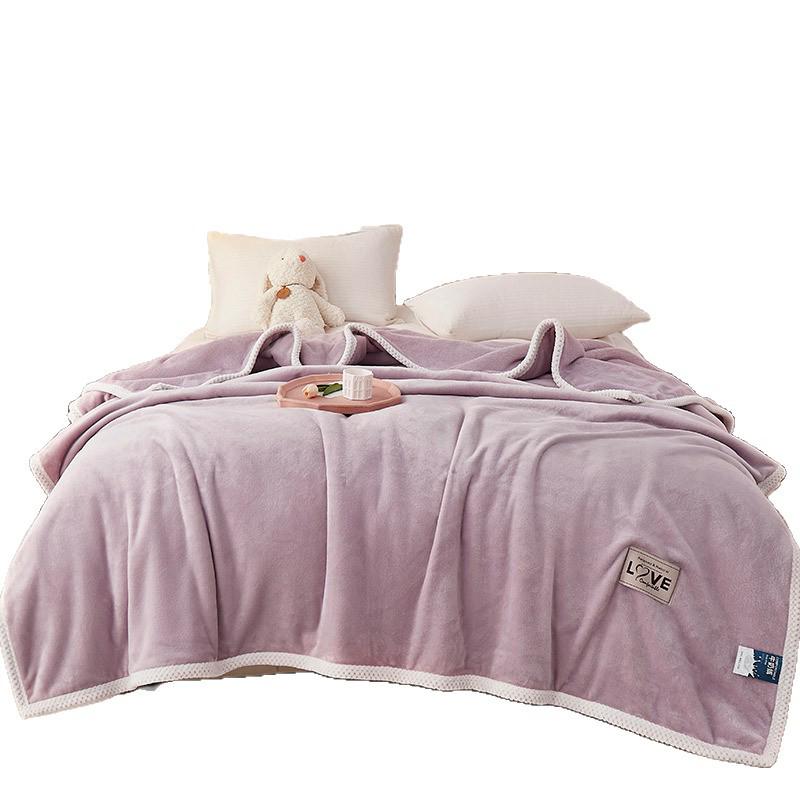 Solid Color Thickened Fleece Blanket – Cozy, Warm, and Perfect for Office Naps and Seasonal Gifts